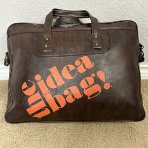 Vintage 70s 80s Air-Tex The Idea Bag Faux Leather Travel Flight Bag Carry On